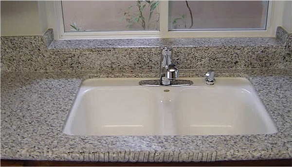 Cheap G640 Bianco Sardo Granite Bathroom Countertops, Bathroom Vanity Tops