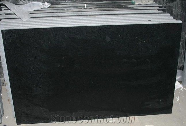 Chinese Cheap Absolute Black Granite Hebei Black China Black Tiles & Slabs