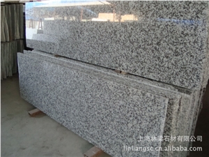 Chinese Cheap Grey/White Granite Spray White Sea Wave Flower Tiles & Slabs, China White Granite