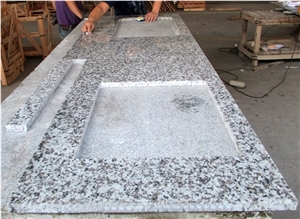Chinese Grey Granite G439 Kitchen Countertops Big Flower White Granite Vanitytops -Kx