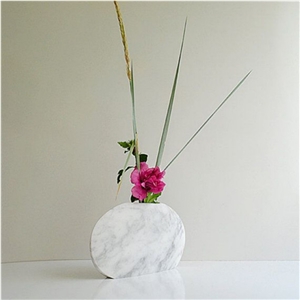 Stone Design Flower Pots ,Bianco Carrara Cd Marble Vases