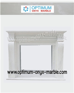 Afghan White Marble Fireplaces - Afghan White