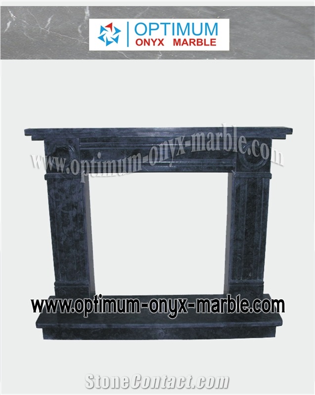 Marble Fireplaces - Jet Black Marble Fireplace
