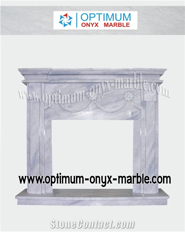 Marble Fireplaces - Sunny Gray Marble Fireplaces