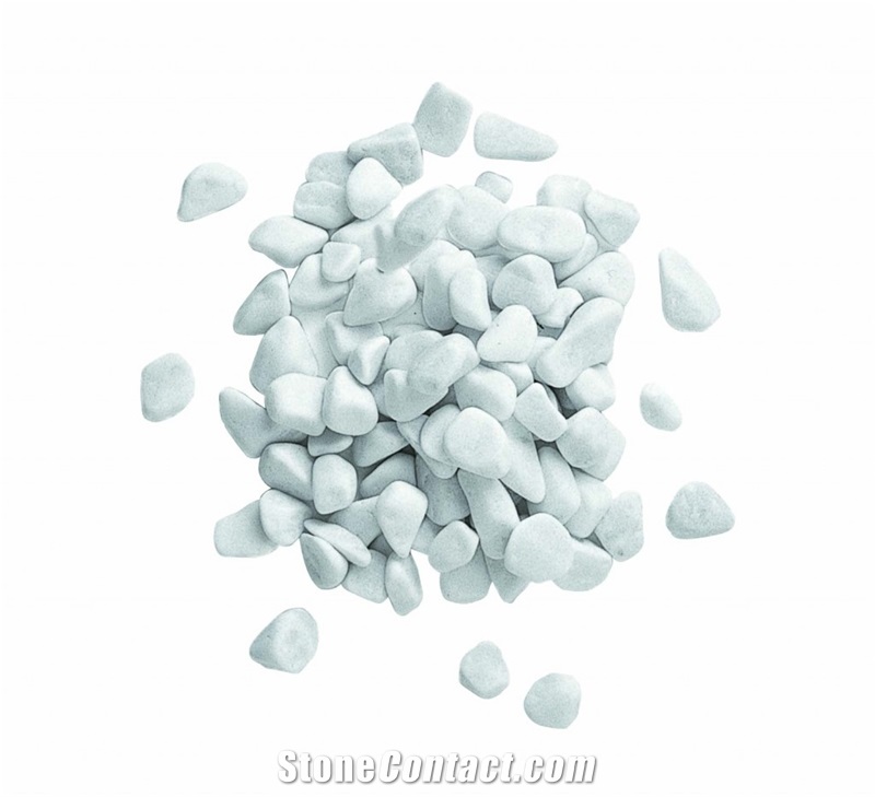 Bianco Carrara White Marble Pebbles