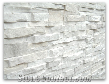 Angel Stackstone Panel, White Limestone Cultured Stone, Wall Cladding