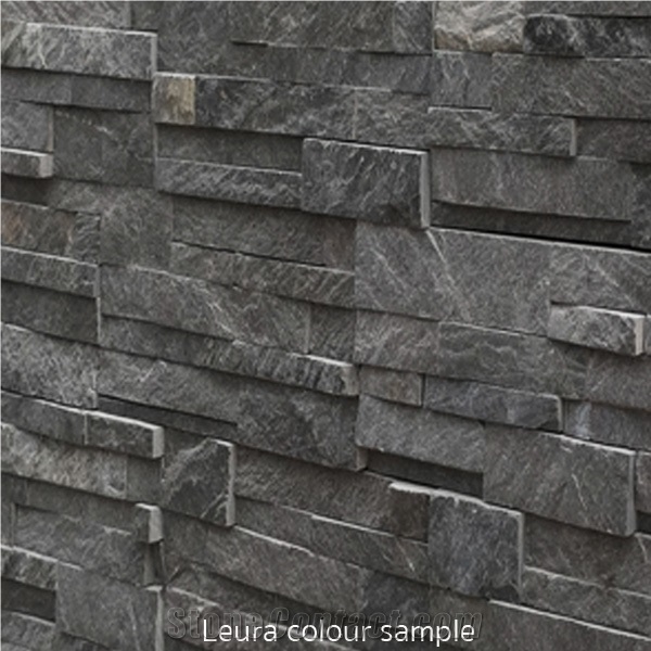 Deco Block Leura, Grey Quartzite Viet Nam Wall Cladding, Cultured Stone