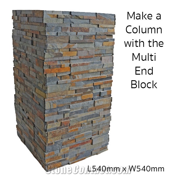 Deco Block Mimosa, Multicolor Slate Columns Gate Column & Fence Viet Nam
