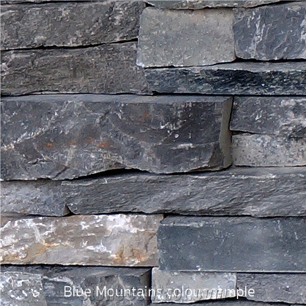Dry Stone Panel, Grey Quartzite Wall Cladding, Cultured Stone Viet Nam