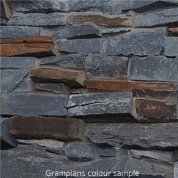 Roxstone Dry Stone Z Panels, Grey Quartzite Building Stone, Wall Cladding Viet Nam