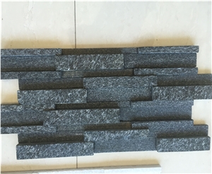Black Ledge Stone , Uneven Black Wall Stone, Rugged Black Wall Covering