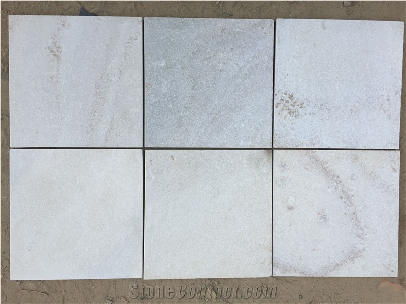China Crystal White Tile China White Quartzite Tile & Slab
