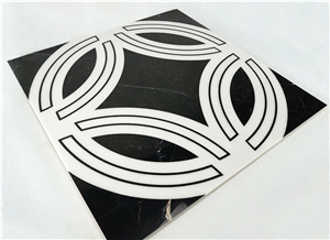 Black Marquina and Chinese White Marble,Black and White Marble Pattern