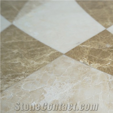 Cappuccino and Light Emperador Marble Tile;Marble Pattern;Turkey Cappuccino Light Marble, Turkey Beige Marble