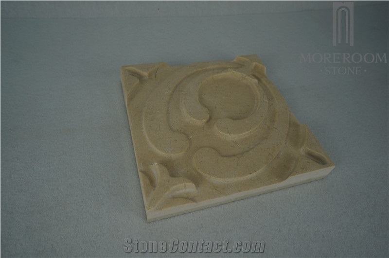 Cream Marfil 3d Marble Background Decors;Carved Marble Wall Art Decoration;3d Marble Decors Slabs & Tiles, Spain Beige Marble