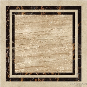 Cupertino Marble Square Medallions with Ceramic Tile;Marble Square Marble Patten