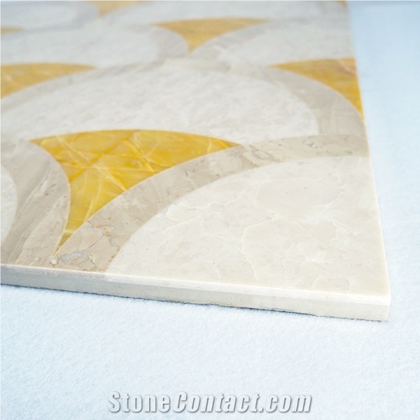 Earl Beige Marble Tiles & Slab, Composit Artistic Inset Marble & Water Jet Marble & Marble Flooring Tiles
