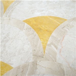 Earl Beige Marble Tiles & Slab, Composit Artistic Inset Marble & Water Jet Marble & Marble Flooring Tiles
