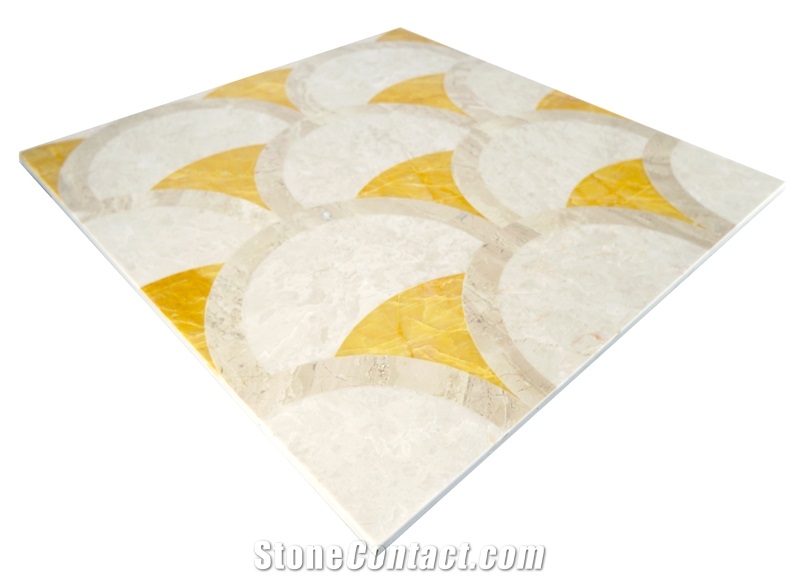 Golden Onyx Lightweight Thin Composite Marble Pattern Tile