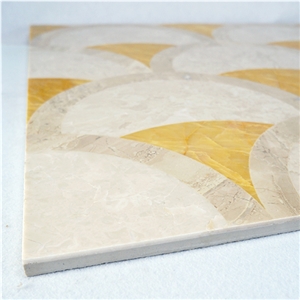 Golden Onyx Lightweight Thin Composite Marble Pattern Tile