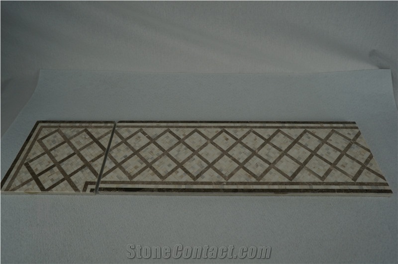 Grey Mosaic Border;Marble Mosaic Tile Borders;Border Designs for Projects