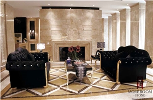 Hot Sale Milan Travertine Tiles with Porcelain Base Wall Slab