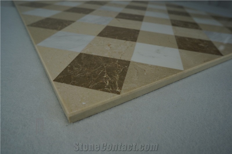 Hot Sale Square Marble Floor and Wall Design for Bathroom