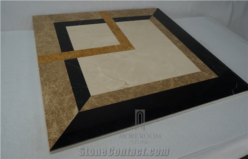 Marble Flooring;Marble Pattern;Spain Light Emperador+Beige+Black Marble Tile, Spain Brown Marble