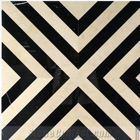 Marble Panels ;Black Marble & Beige Marble Tile;Laminated Panel