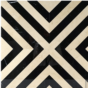 Marble Panels ;Black Marble & Beige Marble Tile;Laminated Panel