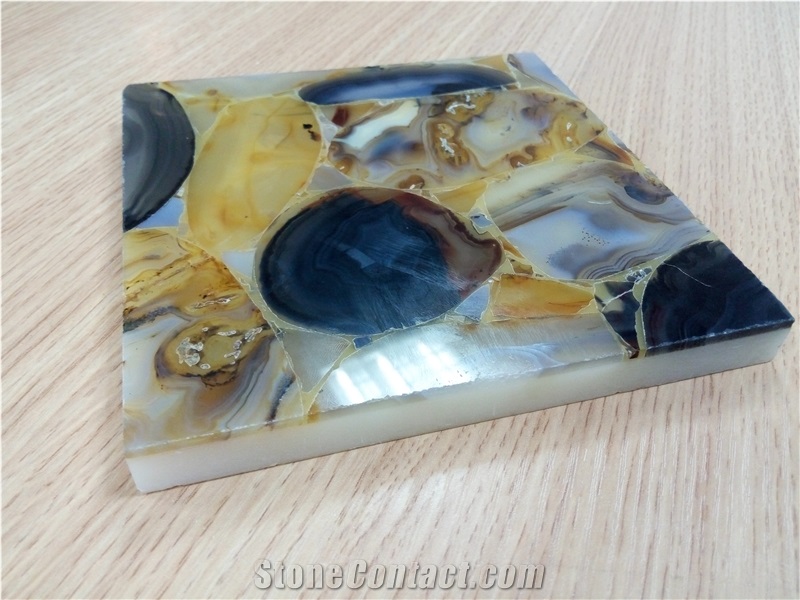 Moreroom Stone Agate with Fiberglass Blacking Thin Stone Panel