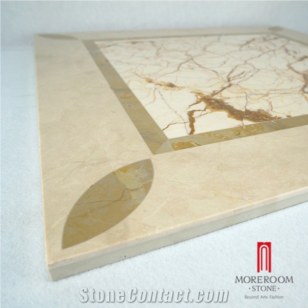 Sofitel Gold Marble,Latte Cream,Mpc21g66 Moreroom Stone Waterjet Composite Marble Panel Design