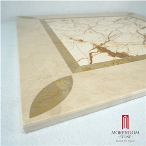 Sofitel Gold Marble,Latte Cream,Mpc21g66 Moreroom Stone Waterjet Composite Marble Panel Design