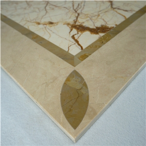 Sofitel Gold Match Spainish Gold Marble Water-Jet Thin Pattern Flooring