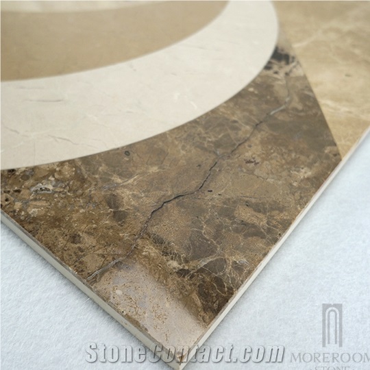 Spain Dark Emperador Marble Warejet Pattern;Marble Flooring;Marble Panel