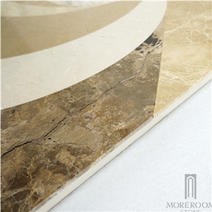Spain Dark Emperador Marble Warejet Pattern;Marble Flooring;Marble Panel