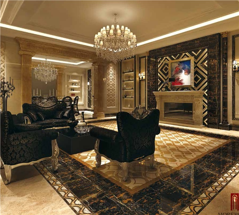 Spain Palma De Mallorca Amarillo Oro Composite Marble Slabs&Tiles Luxury Bathroom Design Laminated Marble Floor Tile Marble Price, Amarillo Oro Marble Medallion