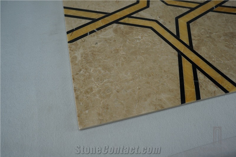 Turkey Cappuccino Marble;Beige Marble;Water Jet Marble for Interior Trim Slabs & Tiles, Cappucino Beige Marble Slabs & Tiles