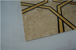 Turkey Cappuccino Marble;Beige Marble;Water Jet Marble for Interior Trim Slabs & Tiles, Cappucino Beige Marble Slabs & Tiles
