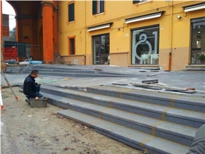 Diorite Del Piemonte Granite Steps, Grey Granite Italy Steps & Stairs