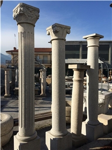 Granite Column, Stellato San Giacomo Granite Column, Beige Granite Italy Columns