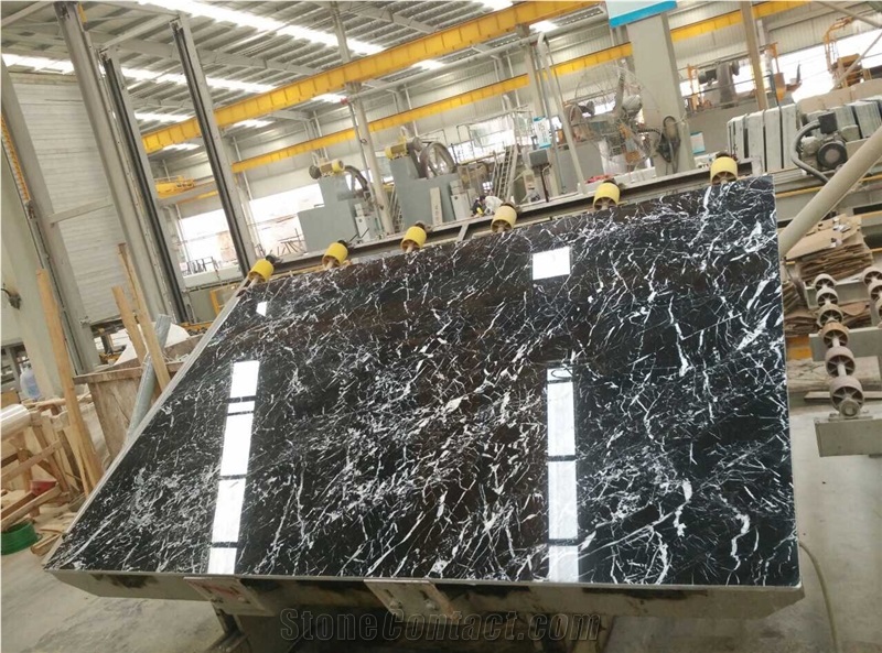 Black Levnto Marble Slabs & Tiles, China Black Marble