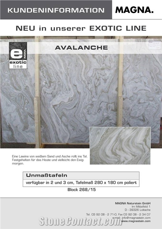 Avalanche Marble Slabs
