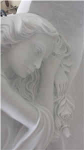 Perlato Sicilia Marble Headstone, Beige Italy Marble Sculpture & Statue