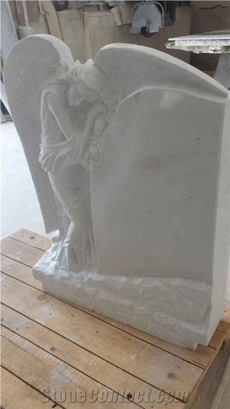 Perlato Sicilia Marble Headstone, Beige Marble Italy Sculpture & Statue