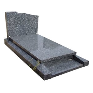 Classical Western Red Granite Tombstone