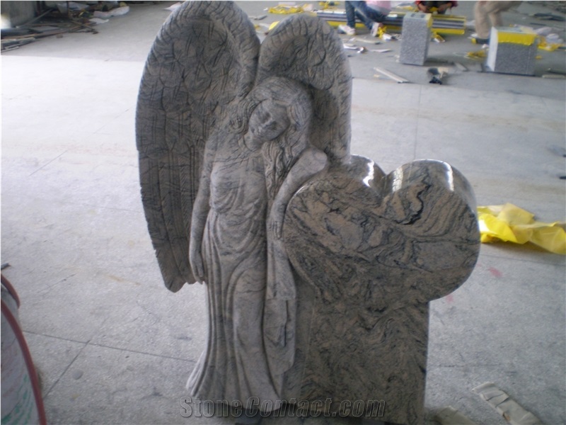 New Arrvial China Grey Granite Angel Monument & Tombstone
