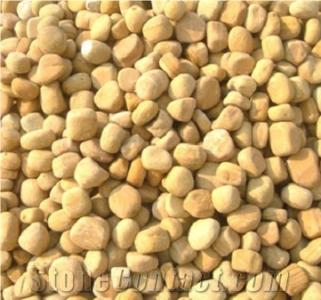 Yellow Tumbled Limestone Pebbles Stone Viet Nam