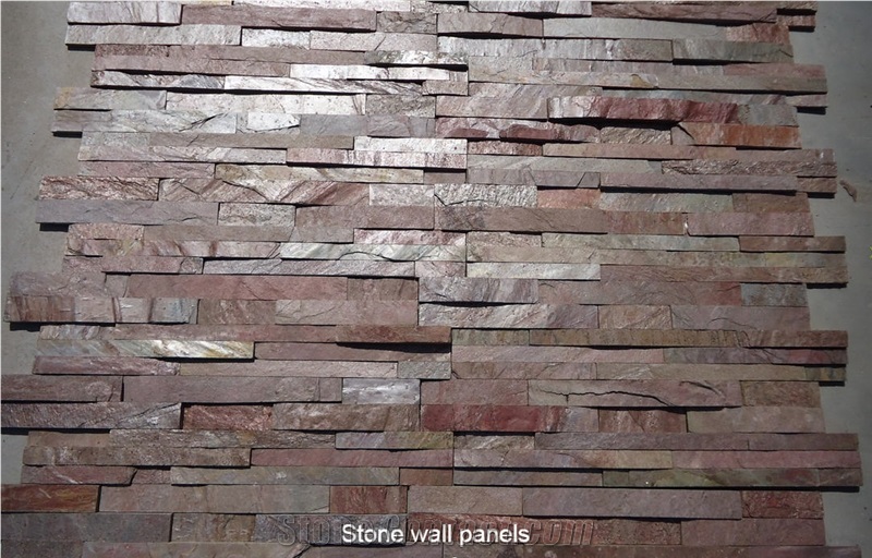 Copper Slate Wall Cladding Panels, Ledge Stone