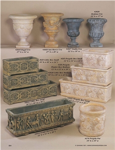 Cast-Stone Pottery, Planters